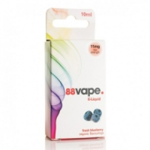 88vape E-liquid 11mg Fresh Blueberry 10ml &pound;1.00