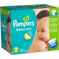 Walmart  Pampers Baby Dry Diapers, Size 2 (Choose Diaper Count)