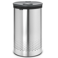RobertDyas  Brabantia Laundry Bin with Plastic Lid 60L, Silver
