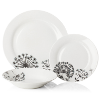 RobertDyas  Sabichi 12-Piece Dandelion Porcelain Dinner Set