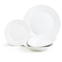 RobertDyas  Sabichi 12-Piece White Everyday Porcelain Dinner Set