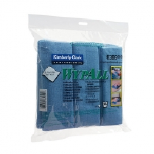 Wypall Microfibre Blue Cloths 4 Pack £10.39