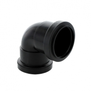 Wickes Black Pushfit 90DEG Bend 40mm &pound;0.99