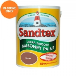 Sandtex Masonry Paint Smooth Brick Red 5L &pound;20.39