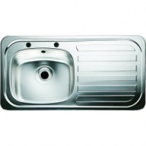 Wickes Single Bowl Kitchen Sink Stainless Steel Rh Drainer £39.00