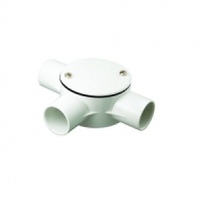 Wickes 3 Way Tee Junction Box White 25mm