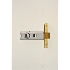Wickes CE Bolt Through Tubular Latch Brass Finish 64mm