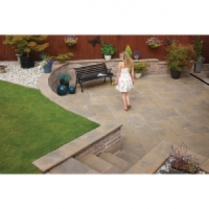 Marshalls Heritage Riven Calder Brown 600x450x38 Paving Slab