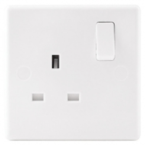 Wickes 13A Switched Socket 1 Gang White Slimline £1.79