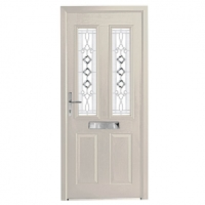 Wickes Malton Composite Door White 2 Panel 2100 x 880mm Righ
