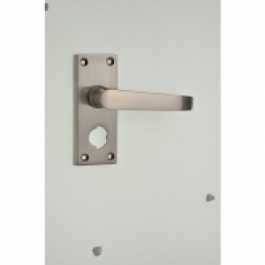 Wickes Toronto Victorian Straight Privacy Handle Satin Nicke
