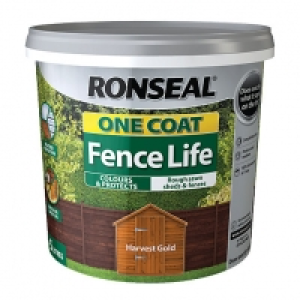 Ronseal One Coat Fence Life Medium Oak 5L £7.99