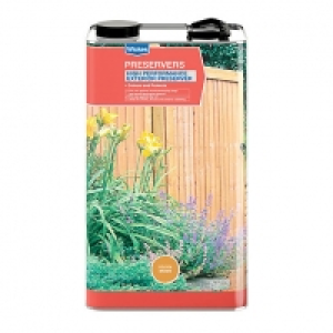 Wickes High Performance Wood Preserver 5L Golden Oak £29.99