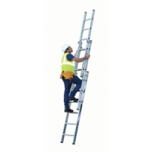 Trade 200 Extension Ladder - 3 section, 1.92m closed height