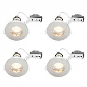 Wickes LED IP65 Downlights Brushed Chrome Finish 4 Pack £49.99