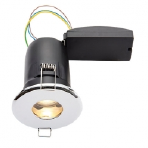 Wickes LED Fire Rated & IP65 Bathroom Downlight Chrome Finis