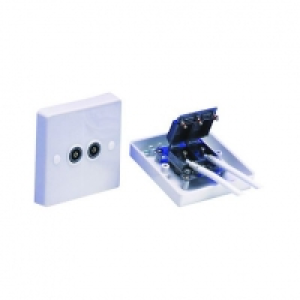 Wickes UHF/VHF Coaxial Screen Twin Flush Outlet £6.98