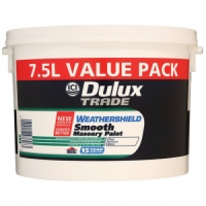 Dulux Trade Weathershield Smooth Brilliant White 7.5L £23.99