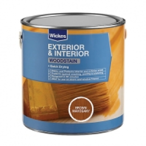 Wickes Woodstain Brown Mahogany 2.5L £22.99