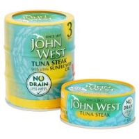 Tesco  John West No Drain Tuna Steak In Oil 3X120g