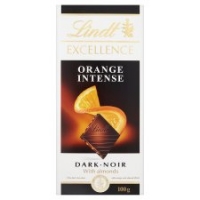 Tesco  Lindt Excellence Dark Chocolate Orange Intense Bar 100G