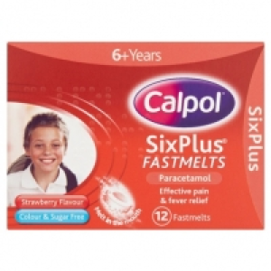 Calpol SixPlus Fastmelts Strawberry 12pk