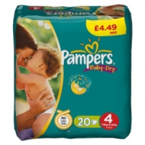 Pampers Baby Dry Nappies Maxi 20pk