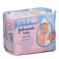 BMStores  Johnsons Baby Wipes 56s 3pk