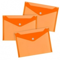 Poundland  A5 Neon Document Wallets 3 Pack - Orange