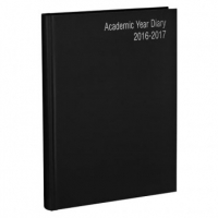 Poundland  A5 Black Hardback Academic Diary 2016-17