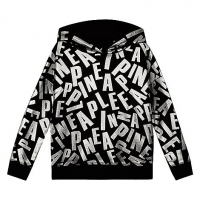Debenhams Pineapple Girls black logo print hoodie