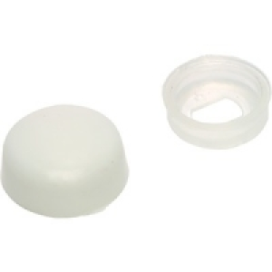 Wickes White Plastic Screw Cover Caps Pack 100