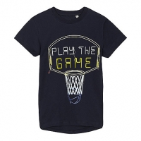 Debenhams Bluezoo Boys navy Play the game basketball print t-shirt