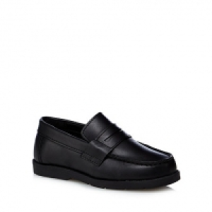 Boys black leather school shoes £22.40