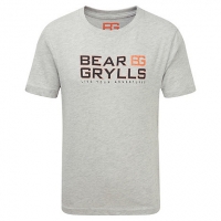 Debenhams Bear Grylls Boys Light grey marl Bear grylls printed t-shirt