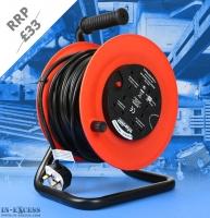 InExcess  Infapower 4 Socket 13 Amp 25m Reel Extension Lead Cable X814