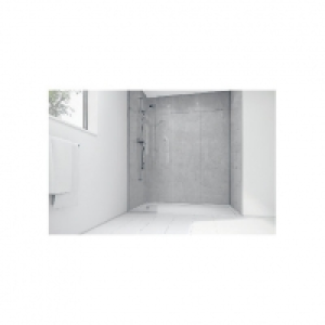 Wickes White Mist Laminate 1700x900mm 2 sided Shower Panel K
