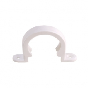 Wickes Solvent Weld Waste 50mm White Bracket Pipe Clip 2 Pac