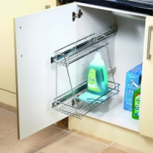 Wickes 2 Tier Wire Sink Storage Chrome 300mm £44.00