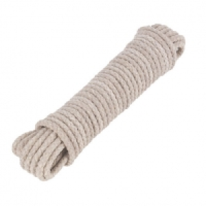 Wickes Waxed Cotton Sash Cord White 6 mm x 10 m