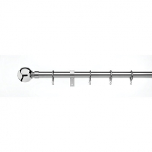 16/19mm Extendable Curtain Pole 180-320cm Chrome