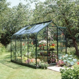 Halls Supreme Greenhouse Aluminium Green with Base 6x8 &pound;509.99