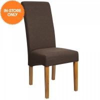 JTF  London Linen Dining Chairs Chocolate Set of 2