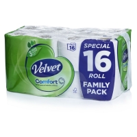 Wilko  Velvet Comfort Toilet Tissue White 16 Roll
