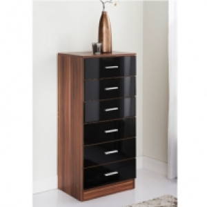 Hugo 6 Drawer Bedside Table