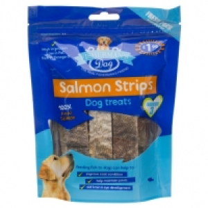 BMStores  Fishermans Dog Salmon Strips Dog Treats 120g