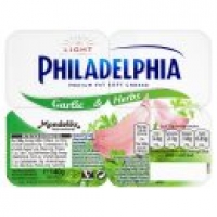 Asda Philadelphia Light 4 Soft White Cheese With Garlic & Herbs Mini Tubs
