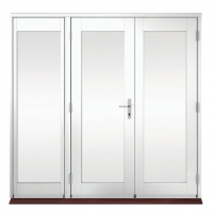 Wickes Derwent Softwood French Doors White Finish 4ft with 1