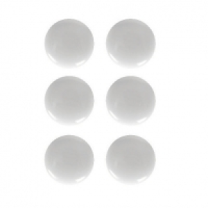 Wickes Ceramic Knobs White 37mm 6 Pack £13.79