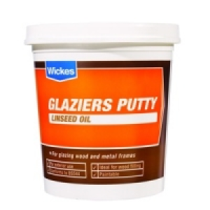 Wickes Glaziers Linseed Oil Putty Brown 2kg &pound;4.99